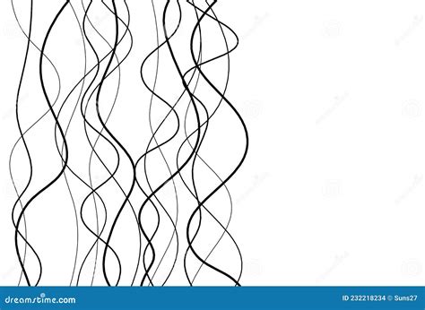 Abstract Continuous Vertical Lines Drawings As Background Stock Vector