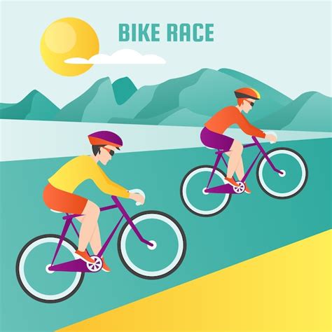 Free Vector Bike Race Sport Illustration