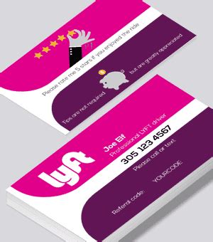 Do how do you delete your credit card from lyft? Lyft business cards printed by Printelf - Free templates