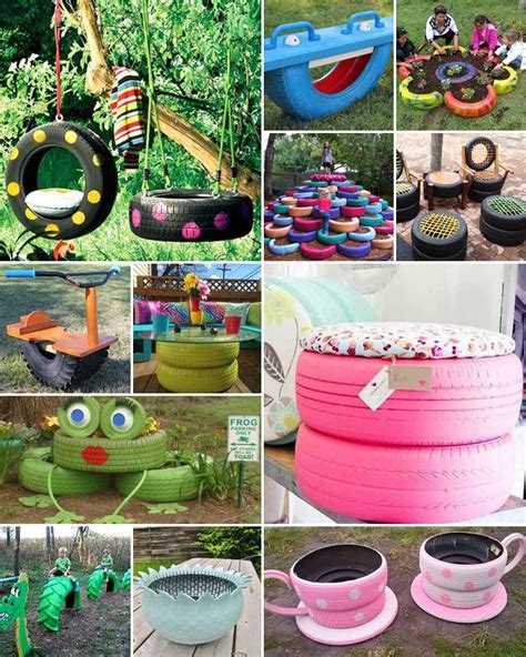 Ideas With Tired Tyres Tyre Ideas For Kids Outdoor Toys For Kids