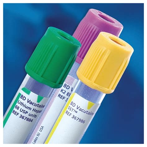 Bd Vacutainer Plastic Blood Collection Tubes With Sodium Heparin
