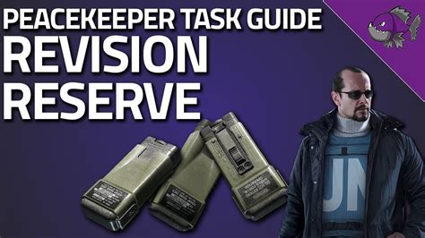 Revision Reserve Peacekeeper Task Guide Escape From Tarkov Youtube