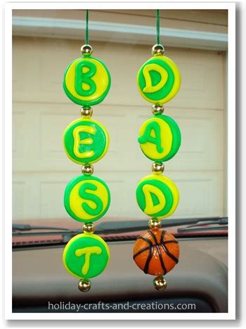 Dads are very multifaceted and come with all different personality types. Homemade Fathers Day Gifts: Sports Rear-View Mirror Charm