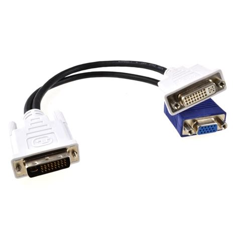 dvi i female analog 24 5 to vga male 15 pin connector adapter converter good product online