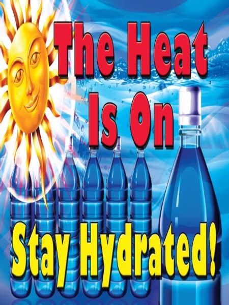 Safety Poster 1085 P The Heat Is On Stay Hydrated