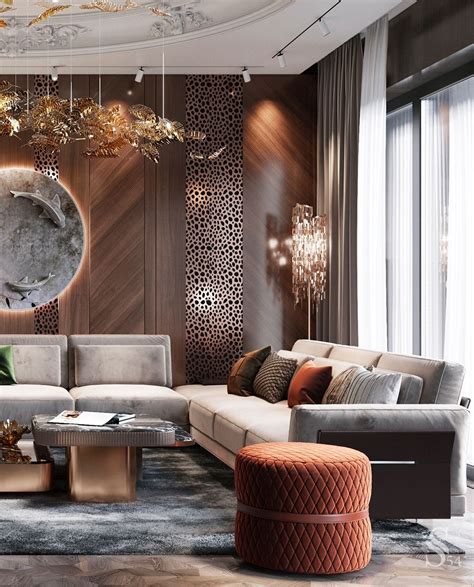 Apartment In Residential Complex Snegiri Luxury Living Room Design