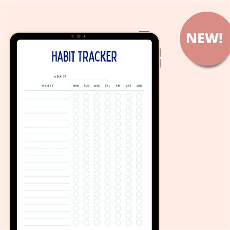 Habit Tracker Printable Daily Habit Tracker Printable Routine Tracker