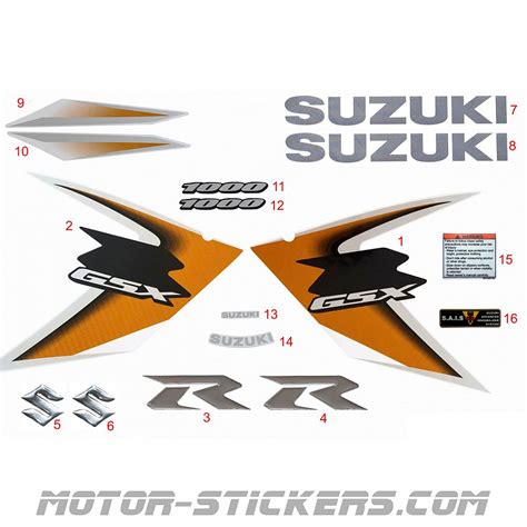 Suzuki Gsx R 1000 2008 Decals