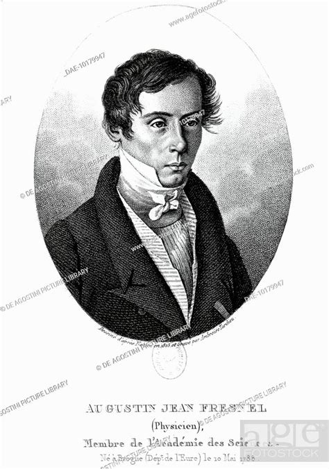 Portrait Of Augustin Jean Fresnel Broglie 1788 Ville Davray 1827