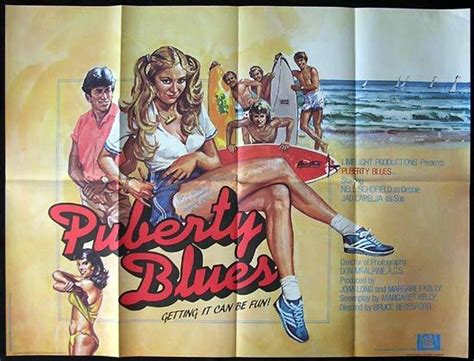 Puberty Blues 81 Surfing Chicks Beresford British Quad Movie Poster
