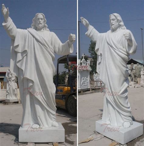 Religious Garden Marble Statues Of Large Christ Jesus For