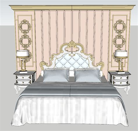 Luxury Bed Sketchup Thousands Of Free Autocad Drawings
