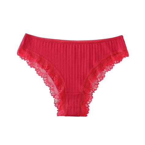 Xzhgs Striped Fall Thong Women Panties Colors Causal Lace Flowers Sides