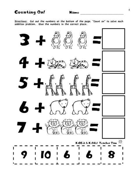 Preschool Addition 7 Worksheets 99worksheets Free Numeracy Worksheets