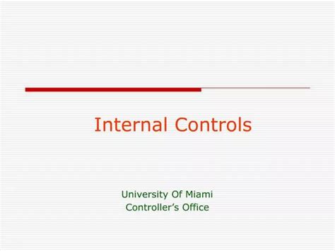 Ppt Internal Controls Powerpoint Presentation Free Download Id468700