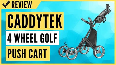 Caddytek Explorer V8 Superlite 4 Wheel Golf Push Cart Explorer