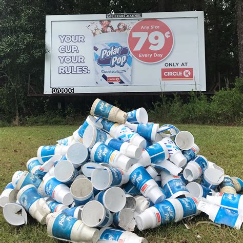 We find more Polar Pop cups than anything else. This is a month of