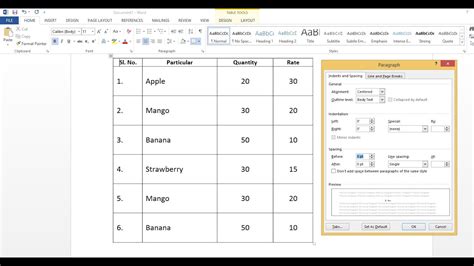 Follow these steps when working with tables, you can adjust the height of individual rows. How to Adjust Table Paragraph Line Spacing in Microsoft ...