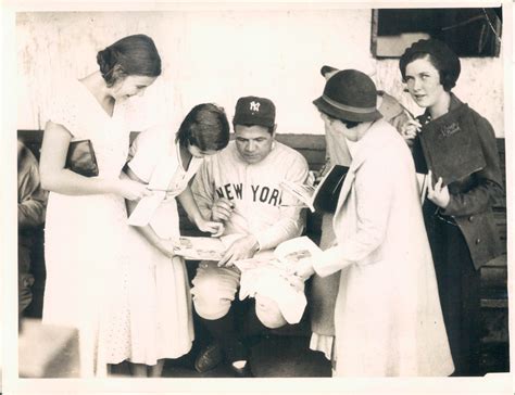lot detail 1926 babe ruth signing for female fans new york yankees boston herald archives