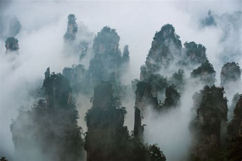One For The Road Mist And Mountains Wulingyuan China