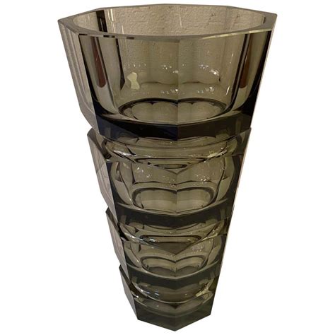 Josef Hoffmann For Moser Topaz Or Smoked Glass Vase At 1stdibs Josef Hoffmann Moser Vase