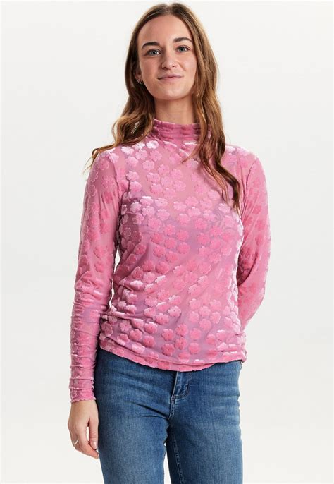 Nümph Nujohanna High Neck Langærmet T Shirt Pink Frostingpink Zalandodk