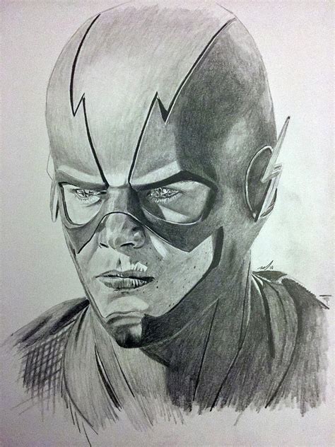 So, let's add some flesh to the body of our flash. The Flash Drawing by Michael McKenzie