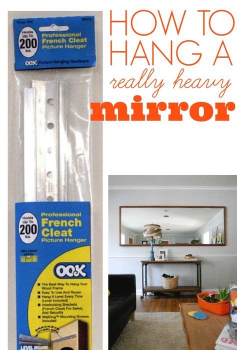 How To Hang A Heavy Mirror Amazing Diy Projects Diy Home Decor Diy