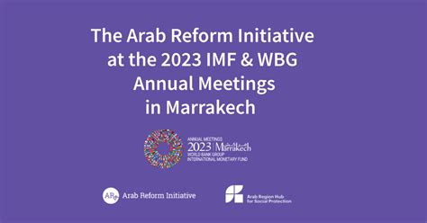 Imf Wbg Annual And Spring Meetings Arab Reform Initiative