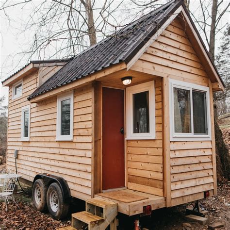 Cozy Tiny House Cedar Cabin Style Frame Based Off Tumbleweed Plans