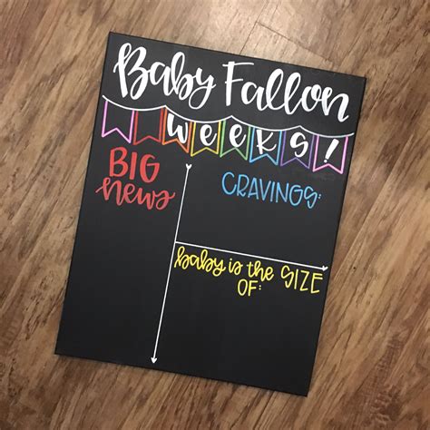Weekly Pregnancy Chalkboard Weeks Pregnancy Stats