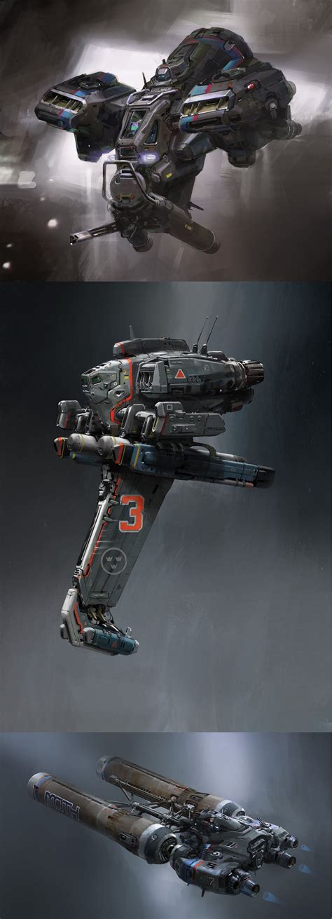 Gunships Concept By John Wallin Liberto Spaceship Art Spaceship