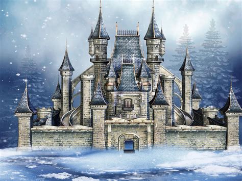 Castles Winter Snow 3d Graphics Hd Desktop Wallpaper Widescreen