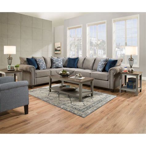 Simmons Upholstery Emma Sectional Sofa Udf817 Lane Furniture Living