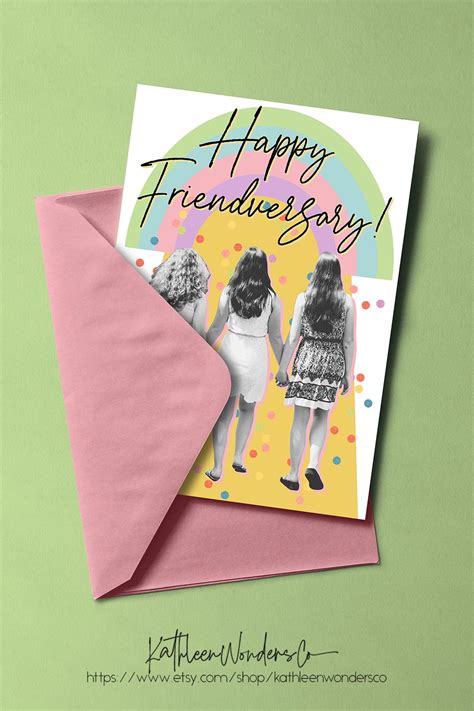 Happy Friendversary Printable Card Digital Card Friendship Card