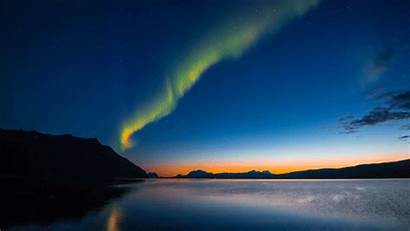Aurora Borealis Lights Norway Lapse Proses Fenomena