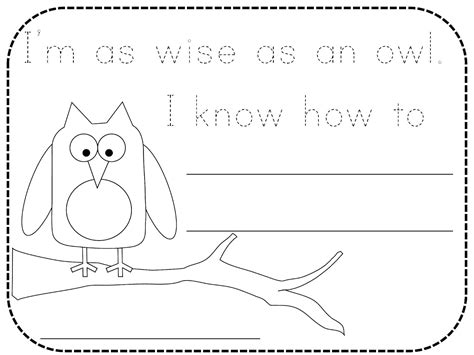 One And Wonder Wise As An Owl Writing