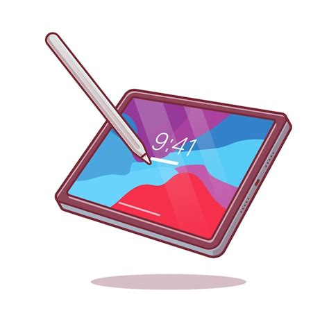 Free Vector Tablet And Stylus Pencil Cartoon Vector Icon Illustration