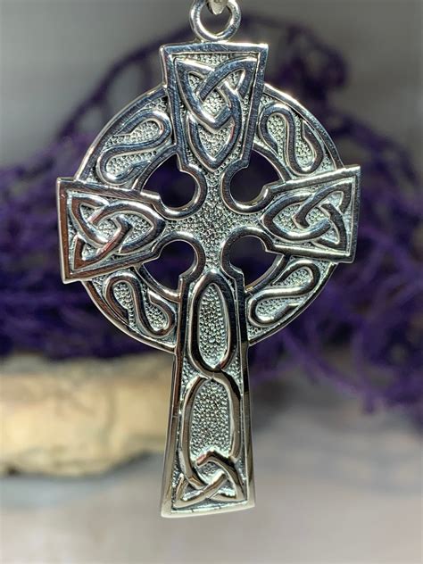 Celtic Cross Necklace Irish Jewelry Large Celtic Cross Pendant First