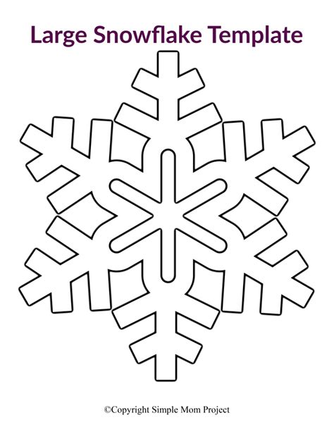 Snowflake template snowflake shape snowflake pattern printable shapes snow flakes diy shape templates stencil patterns snowflakes free printables. 8 Free Printable Large Snowflake Templates | Snowflake ...