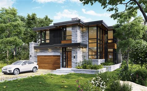 Modern Cozy Home In Canada Deer Design Behance Behance