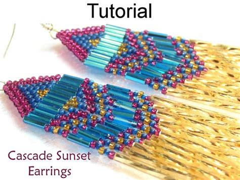 Beading Tutorial Pattern Earrings Brick By Simplebeadpatterns