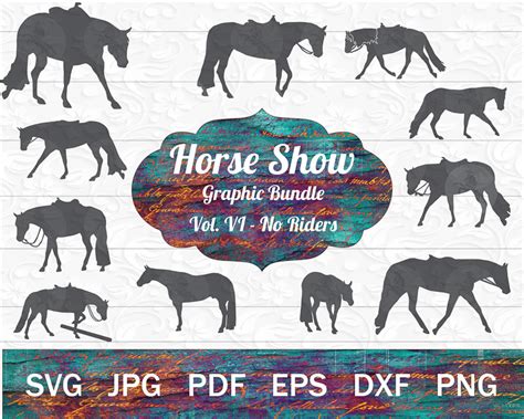 Horse Show Svg Bundle No Riders Circus Unicorn