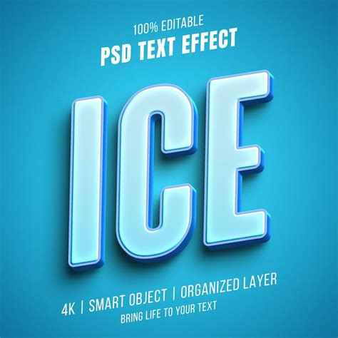 Premium Psd Ice Cold Text Effect