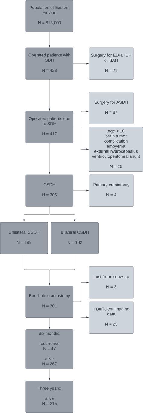 The Flow Chart Of The Study Legends Edh Epidural Hematoma Ich