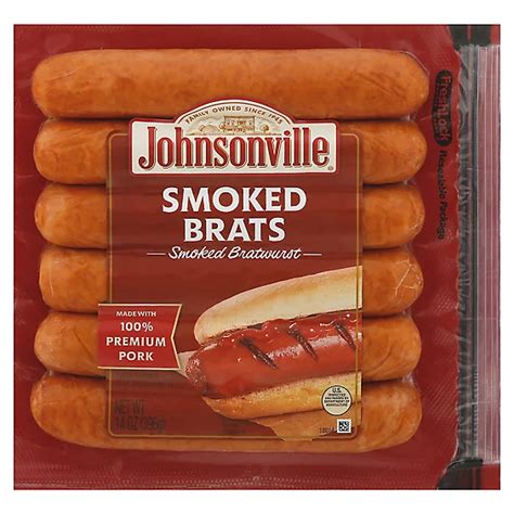 Johnsonville Brats Smoked Bratwurst Fully Cooked 6 Links 14 Oz Haggen