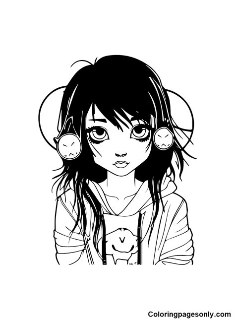 Emo Coloring Pages Coloring Pages For Kids And Adults
