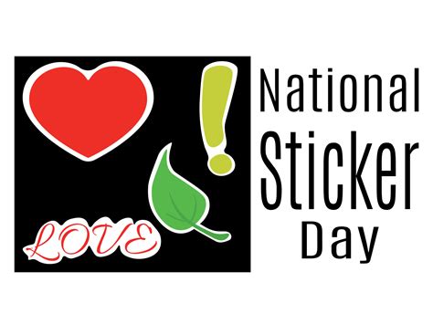 National Sticker Day Idea For Poster Banner Flyer Or Postcard