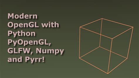 Modern Opengl Programming In Python Part 07 Creating A 3d Cube