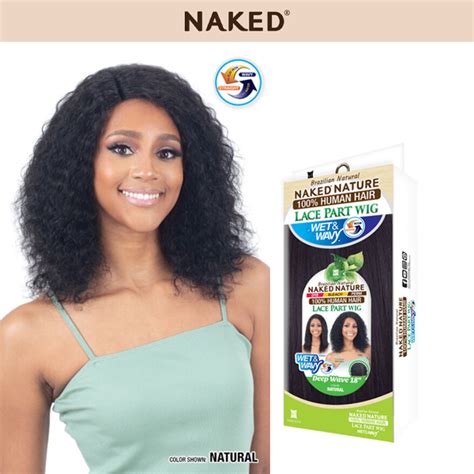 Shake N Go Naked Nature Human Hair Wet Wavy Lace Part Wig Deep Wave Canada Wide